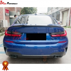 M4 Style Dry Carbon Fiber Rear Trunk Spoiler Wing For BMW 3 Series G20 2019-2022
