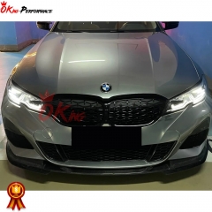 3D Style Carbon Fiber Front Lip For BMW 3 Series G20 2019-2022