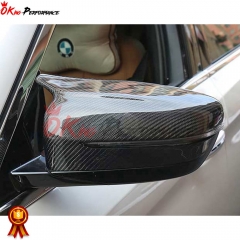 M5 Style Dry Carbon Fiber Mirror Cover (add on) For BMW 3 Series G20 2019-2022