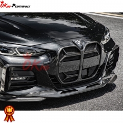 CSL Style Dry Carbon Fiber Front Grille (With ACC) For BMW 4 Series G22 G23 2021-2024