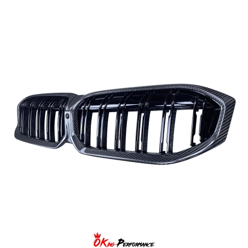 Dry Carbon Fiber Front Grill For BMW 3 Series G20 LCI 2023-On