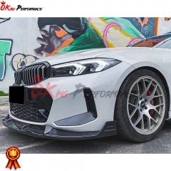 TAKD Style Dry Carbon Fiber Front Lip For BMW 3 Series G20 LCI 2023-On