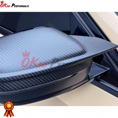 M4 Style Dry Carbon Fiber Mirror Cap (Replacement) For BMW 4 Series G22 G23 G26 2021-2024