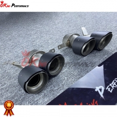 Dry Carbon Fiber Exhaust Tips For BMW 3 Series G20 LCI 2023-On