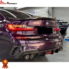TAKD Style Dry Carbon Fiber Rear Diffuser For BMW 3 Series G20 2019-2022