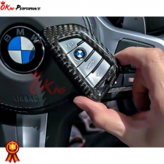 Carbon Fiber Key Fob Case Shell Cover For BMW 3 Series G20 2019-2025