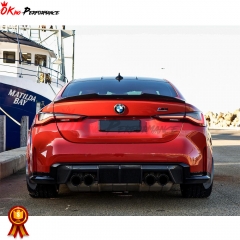 PSM Style Dry Carbon Fiber Rear Trunk Spoiler For BMW 4 Series G22 G82 2021-2024