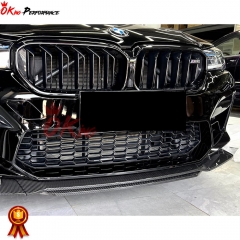MT Style Dry Carbon Fiber Front Lip For BMW 5 Series F90 M5 LCI 2020-2023
