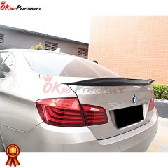 PSM Style Carbon Fiber Rear Spoiler Trunkg Wing For BMW 5 Series F10 F18 2010-2016