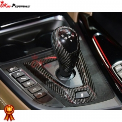 Carbon Fiber Interior Gear Knob Cover Replacement For BMW 5 Series F10 M5 2010-2016