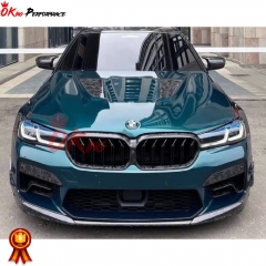 P Style Carbon Fiber Front Lip For BMW 5 Series F90 M5 LCI 2020-2023