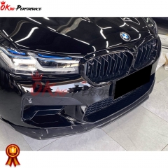 MT Style Dry Carbon Fiber Front Lip For BMW 5 Series F90 M5 LCI 2020-2023