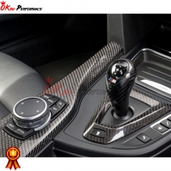 Carbon Fiber Interior Gear Knob Cover Replacement For BMW 5 Series F10 M5 2010-2016