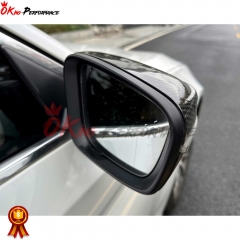 M4 Style Dry Carbon Fiber Side Mirror Cover For BMW 5 Series G30 G38 2017-2023