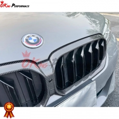 Dry Carbon Fiber Dual Slat Grille For BMW 5 Series G30 G38 LCI F90 M5 2020-2023