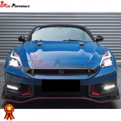 MY24 Nismo Style Half Carbon Fiber Front Bumper For Nissan R35 GTR 2008-2024