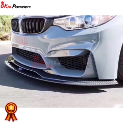 PSM Style Carbon Fiber Front Lip With Under Lip For BMW M3 M4 F80 F82 2014-2020
