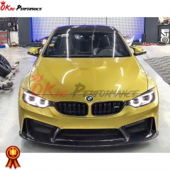 3D Style Partial Carbon Fiber Front Bumper For BMW M3 M4 F80 F82 F83 2014-2020