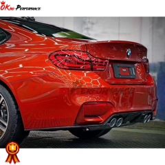 3D Style Dry Carbon Fiber Rear Diffuser For BMW M3 M4 F80 F82 F83 2014-2020
