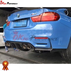 Vorsteiner Style Carbon Fiber Rear Diffuser (3 PCS) For BMW M3 M4 F80 F82 F83 2014-2020