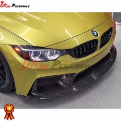 3D Style Partial Carbon Fiber Front Bumper For BMW M3 M4 F80 F82 F83 2014-2020