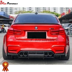P Style Dry Carbon Fiber Trunk Spoiler Reare Wing For BMW M3 F80 2014-2020
