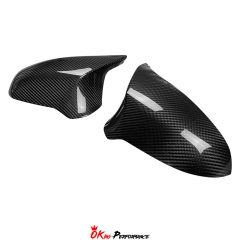 Dry Carbon Fiber Mirror Caps Replacement For BMW M3 M4 F80 F82 F83 LHD RHD 2014-2020