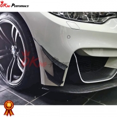 MAD Style Carbon Fiber Front Bumper Canards For BMW M3 M4 F80 F82 F83 2014-2020