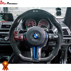 Customize Style Steering Wheel With LED Shift Light For BMW M3 M4 F80 F82 F83 2014-2020