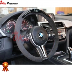 Carbon Fiber Steering Wheel Center Trim Replacement Cover For BMW M3 M4 F80 F82 F83 2014-2020