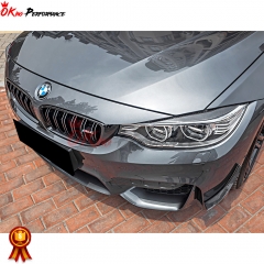 AT Style Carbon Fiber Front Bumper Canards For BMW M3 M4 F80 F82 F83 2014-2020