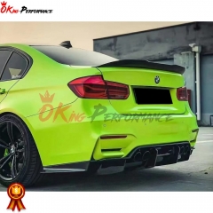 PSM Style Carbon Fiber Trunk Spoiler Rear Wing For BMW M3 F80 2014-2020