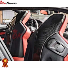 Dry Carbon Fiber Seat Back Cover Set For BMW M3 M4 F80 F82 F83 2014-2020