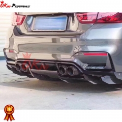 Varis Style Carbon Fiber Rear Diffuser Underboard With Lip For BMW M3 M4 F80 F82 F83 2014-2020