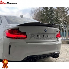 PSM Style Carbon Fiber Rear Spoiler Trunk Wing For BMW F87 M2C 2016-2019