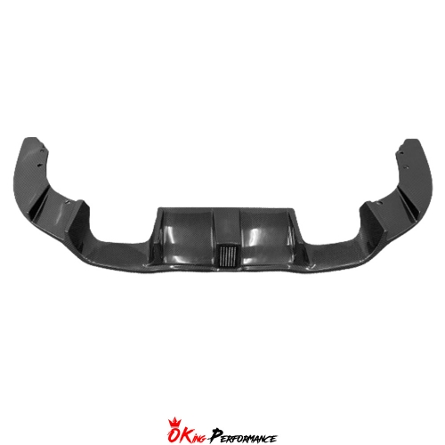 OKING Style Dry Carbon Fiber Rear Diffuser With Light For BMW F87 M2 M2C 2016-2019