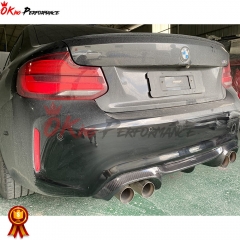 AC Style Dry Carbon Fiber Rear Diffuser For BMW F87 M2 M2C 2016-2019