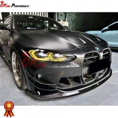 AC Style Dry Carbon Fiber Front Lip For BMW G80 M3 G82 M4 2020-2024