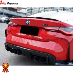 PT Style Dry Carbon Fiber Rear Splitter For BMW G80 M3 G82 M4 2020-2024