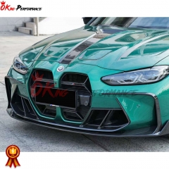 PT Style Dry Carbon Fiber Front Bumper Trim For BMW G80 M3 G82 M4 2020-2024