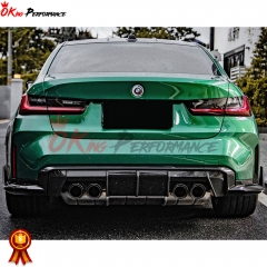 MP Style Dry Carbon Fiber Rear Splitter For BMW G80 M3 G82 M4 2020-2024