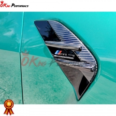 OEM Style Dry Carbon Fiber Fender Vent Trim (Stick On) For BMW G80 M3 2020-2024