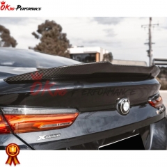 PSM Style Carbon Fiber Rear Spoiler Trunk Wing For BMW 8 Series G14 G15 2018-2022