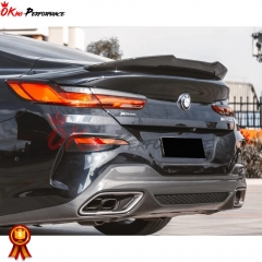 PSM Style Carbon Fiber Rear Spoiler Trunk Wing For BMW 8 Series G14 G15 2018-2022