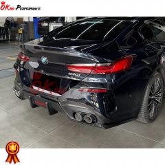 TAKD Style Dry Carbon Fiber Rear Diffuser For BMW 8 Series G14 G15 G16 2018-2022