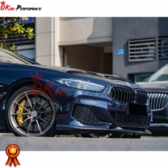 3D Style Dry Carbon Fiber Front Lip For BMW 8 Series G14 G15 G16 2018-2022