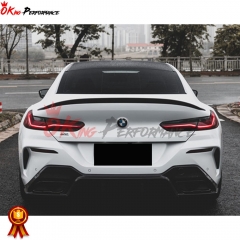 3D Style Dry Carbon Fiber Rear Diffuser For BMW 8 Series G14 G15 G16 2018-2022