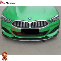 TAKD V2 Style Dry Carbon Fiber Front Canards For BMW 8 Series G16 2018-2022