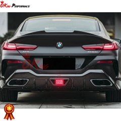 AC Style Dry Carbon Fiber Trunk Spoiler Rear Wing For BMW 8 Series G14 2018-2022