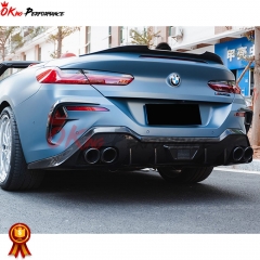 XB Style Dry Carbon Fiber Rear Canards For BMW 8 Series G14 G15 G16 2018-2022